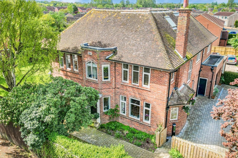 aerial view of house